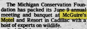 McGuires Grill & Motel - May 1984 Article